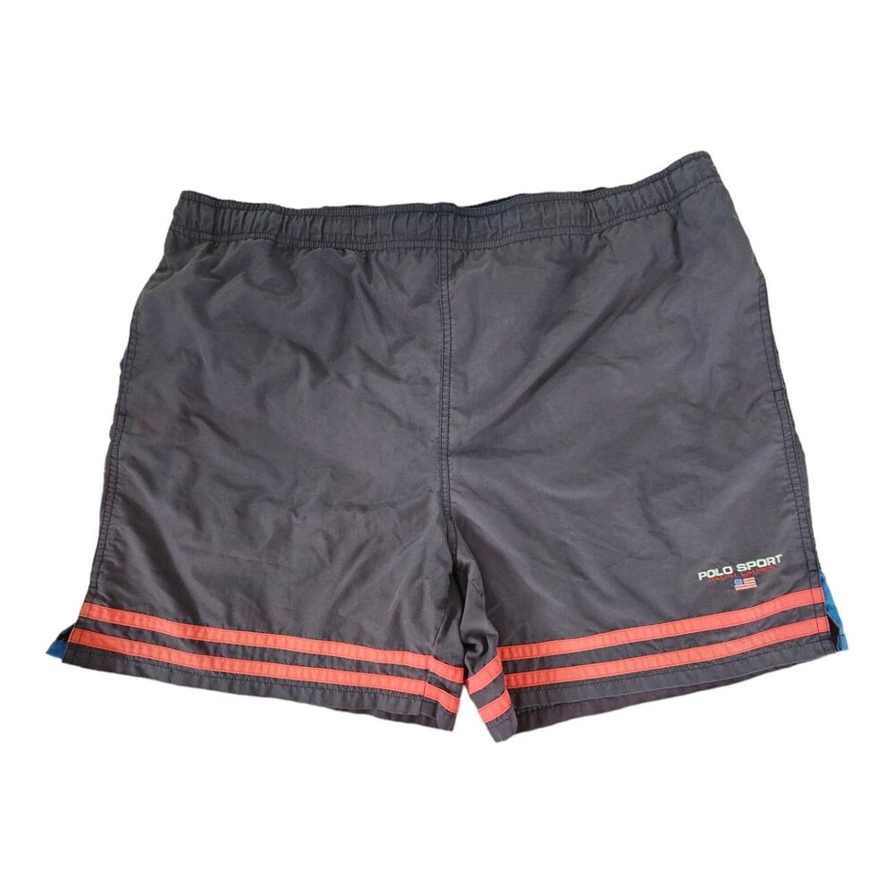 Vintage Polo Sport Ralph Lauren Swim Trunks Board Shorts Flag Mens Size XL